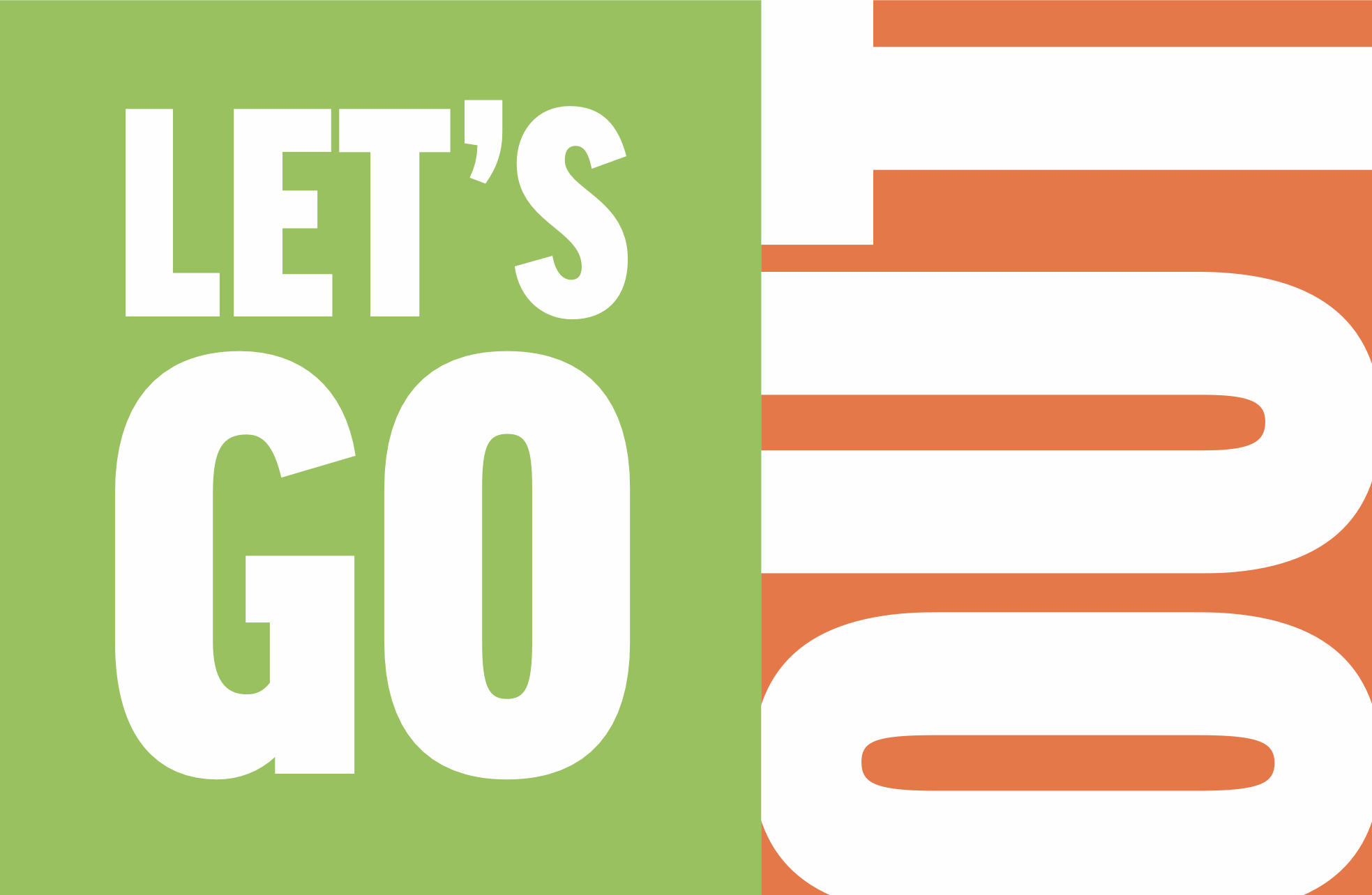 Large text saying: Let's Go Out